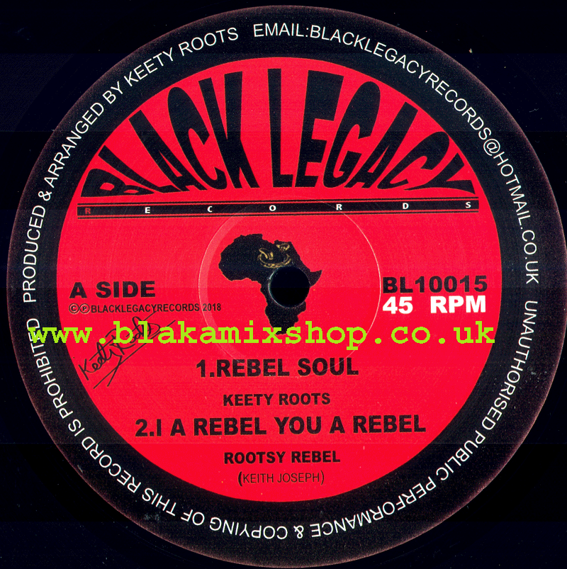 10" Rebel Soul[4 mixes]- KEETY ROOTS/ROOTSY REBEL/DIGI STEP
