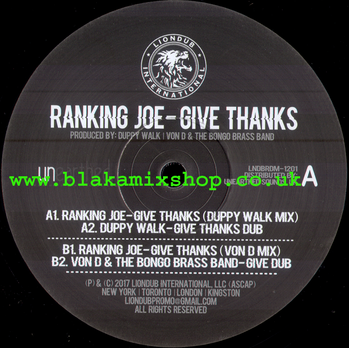 12" Give Thanks [4 Mixes]- RANKING JOE