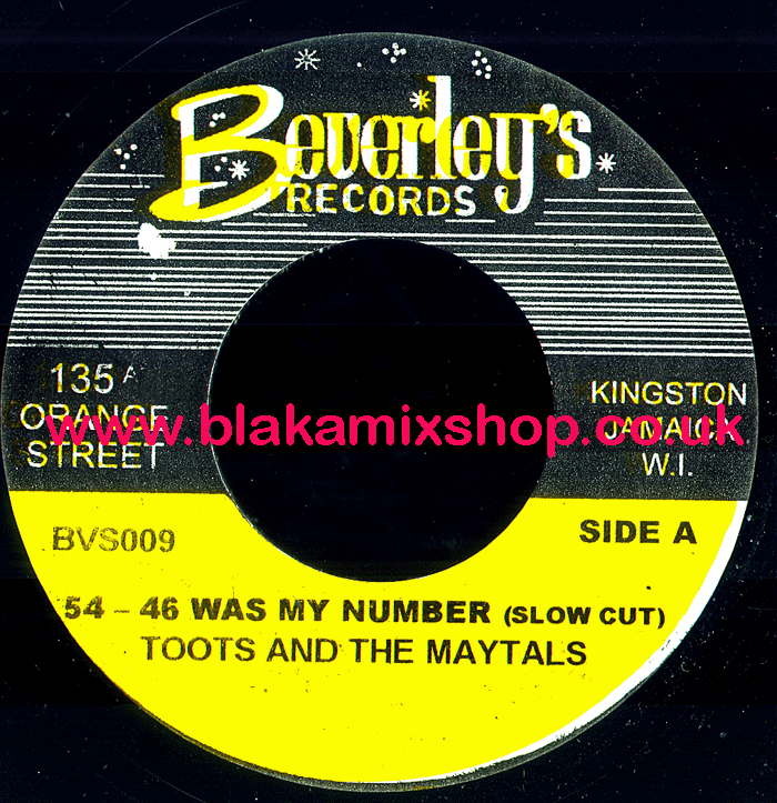 7" 54 46 Was My Number/Version TOOTS & THE MAYTALS