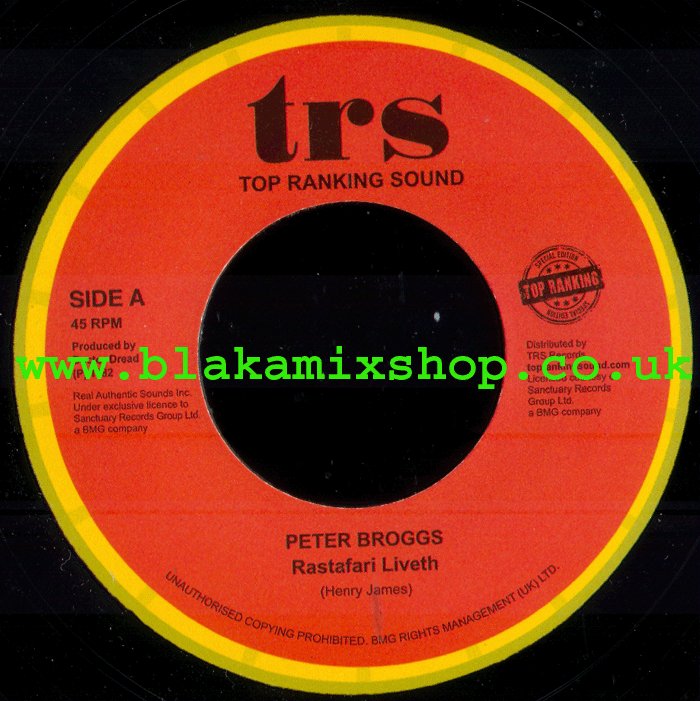 7" Rastafari Liveth/Liveth Dub- PETER BROGGS