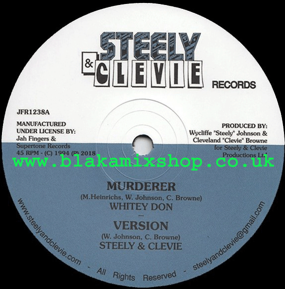 12" Murderer/Soft Ina Bed- WHITEY DON/DERRICK IRIE