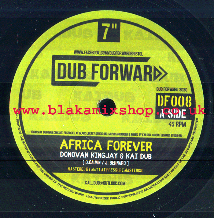 7" Africa Forever/Forever Dub DONOVAN KINGJAY & KAI DUB