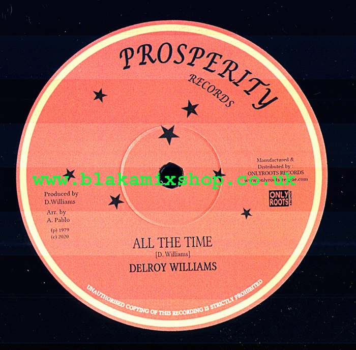 12" All The Time/We Know Were We Are Going- DELROY WILLIAMS/JAH