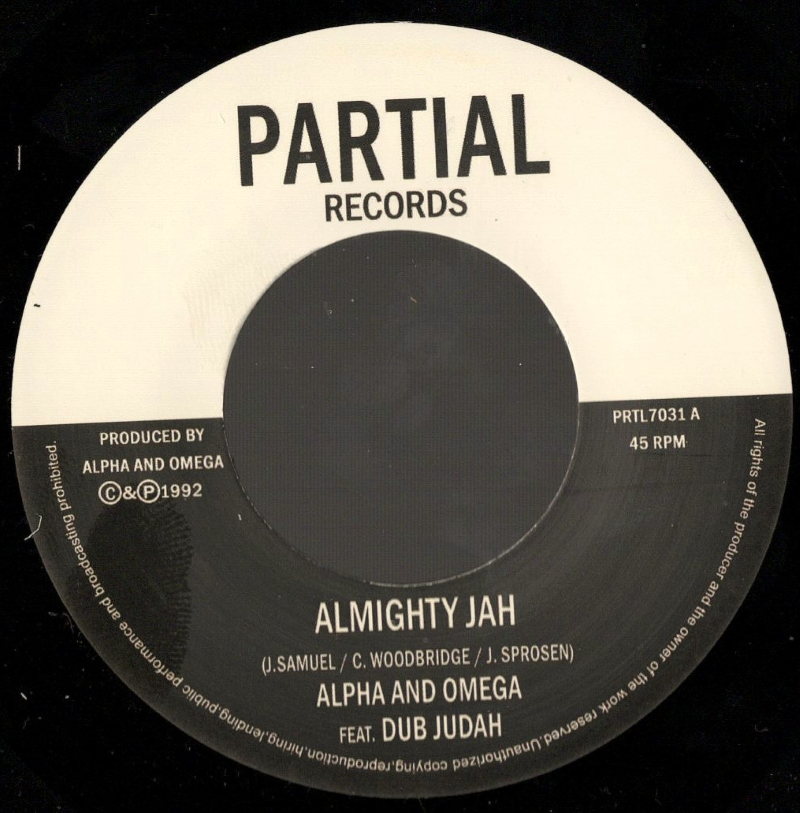 7" Almighty Jah/Dub ALPHA & OMEGS ft. DUB JUDAH