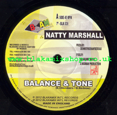 7" Balance & Tone/Dub NATTY MARSHALL