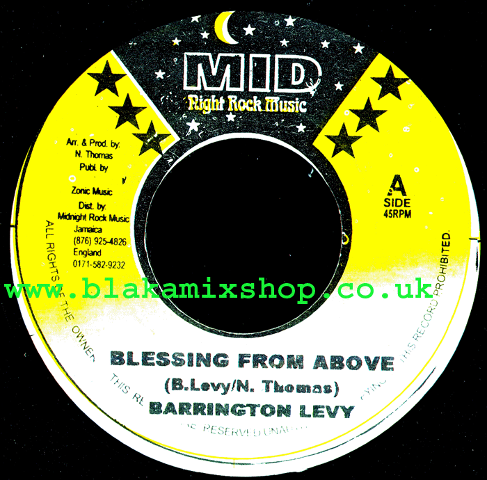 7" Blessing From Above/Blessing Dub- BARRINGTON LEVY