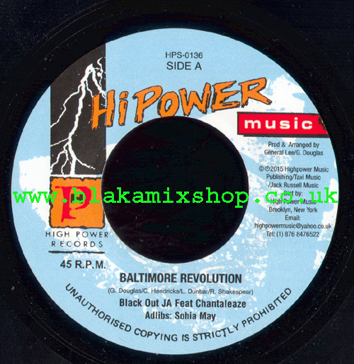 7" Baltimore Revolution Dub - BLACK OUT JA FT. CHANTALEAZE ADILB