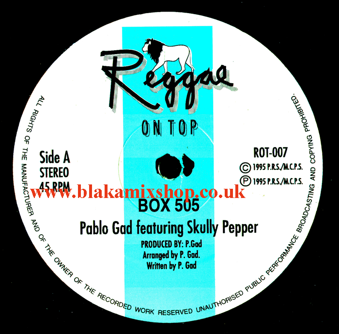12" Box 505 PABLO GAD featuring SKULLY PEPPER