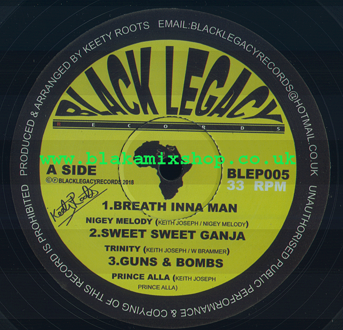 12" EP Breath Inna Man EP NIGEY MELODY/TRINITY/PRINCE ALLA/KEE