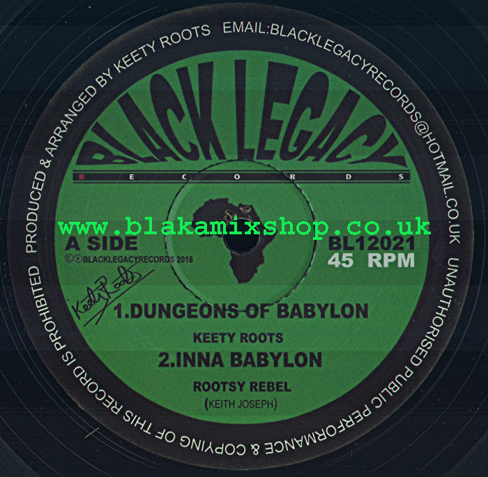 12" Dungeons Of Babylon/Inna Babylon KEETY ROOTS/ROOTSY REBEL