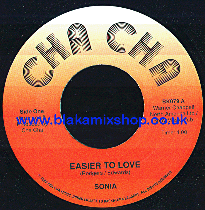 7" Easier To Love/Malcolm X SONIA/OVERNIGHT PLAYERS