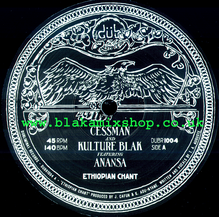 12" Ethiopian Chant/Pt. I And II CESSMAN & KULTURE BLAK ft. AN