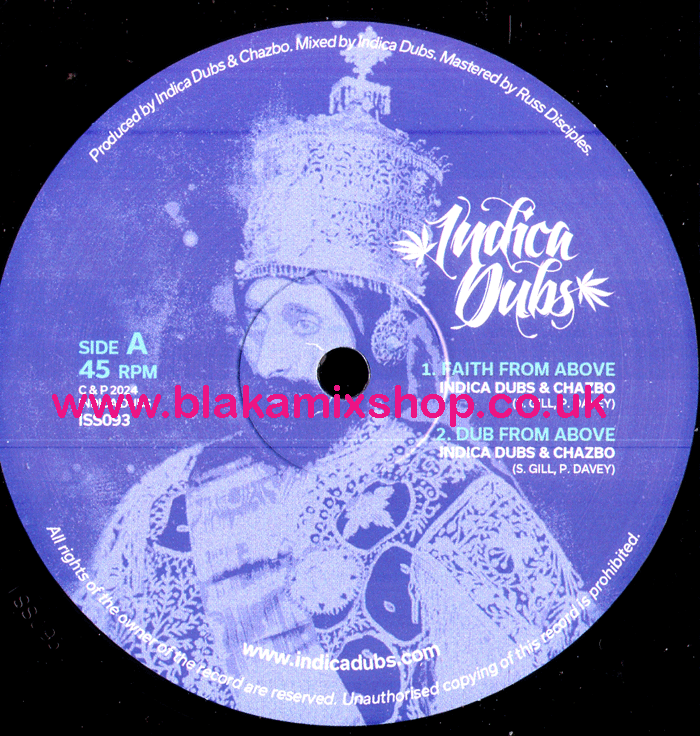 10" Faith From Above [4 Mixes] INDICA DUBS & CHAZBO