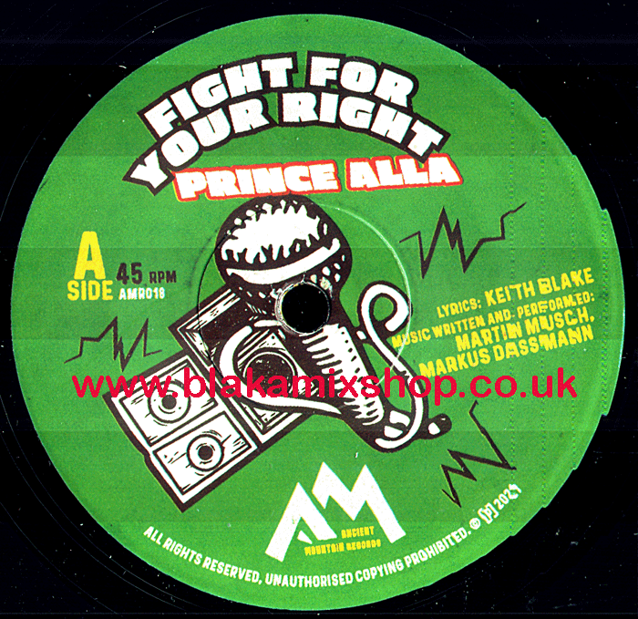 7" Fight For Your Right/Dub PRINCE ALLA