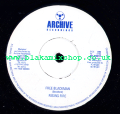 10" Free Blackman/Version RISING FIRE