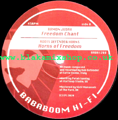 12" Freedom Chant/Freedom Rock- RAMON JUDAH/DUB DEFENDER