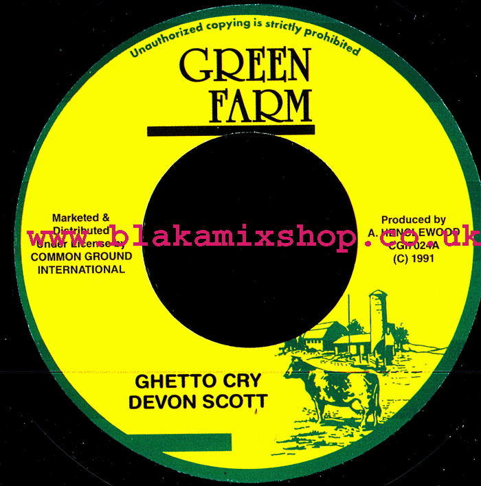 7" Ghetto Cry/Version DEVON SCOTT