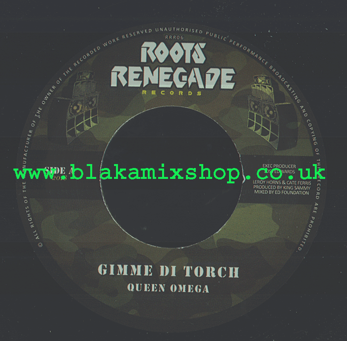 7" Gimme Di Torch/Steppin Out QUEEN OMEGA/BLACKOUT JA