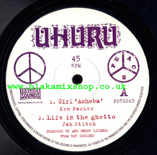 10" Girl Asheba/Rasta Don't Take Bribe KEN PARKER/KNOWLEDGE