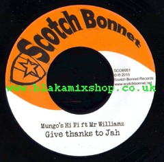 7" Give Thanks To Jah/G20 Riddim MUNGO'S HI FI ft. MR. WILLIAM