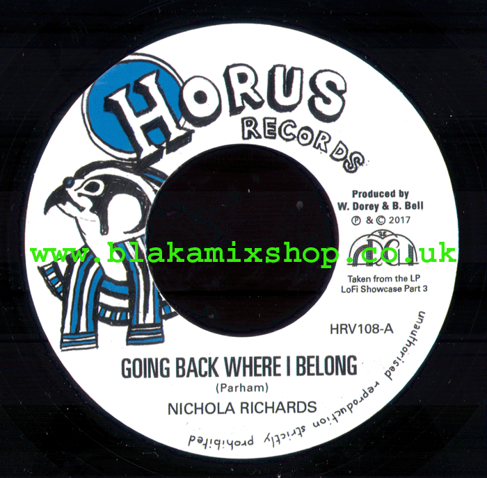 7" Going Back Where I Belong/Version NICHOLA RICHARDS