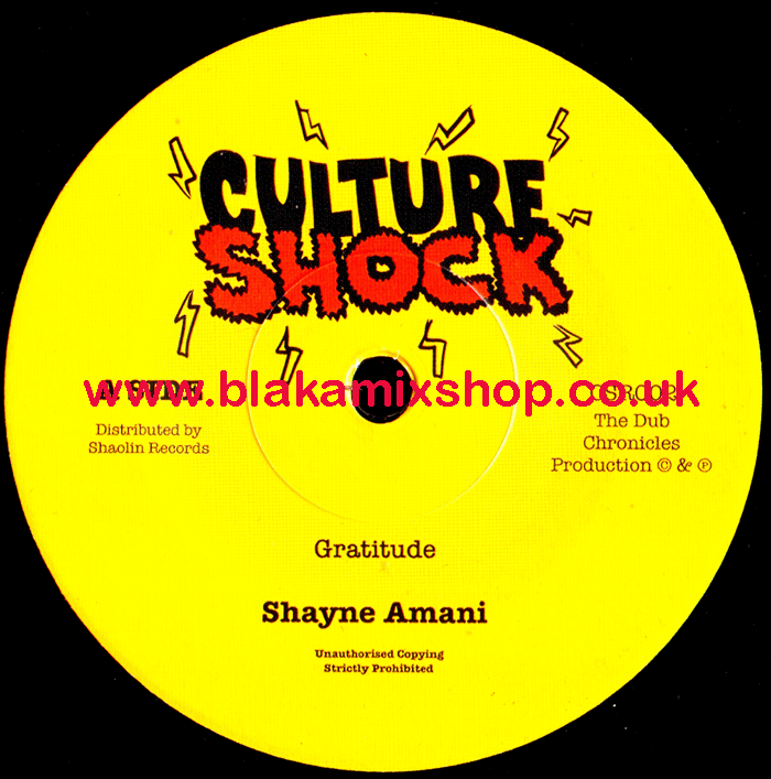 7" Gratitude/Version SHAYNE AMANI/THE DUB CHRONICLES