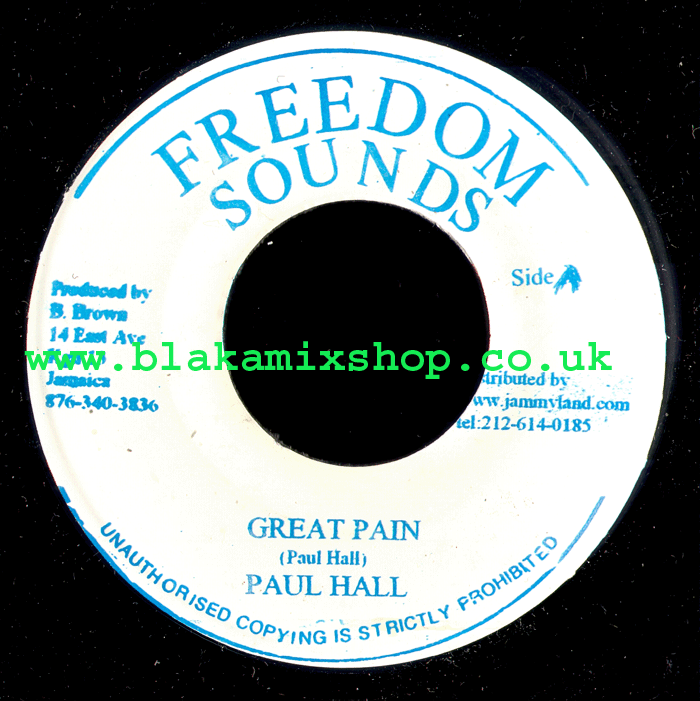 7" Great Pain/Great Dub- PAUL HALL