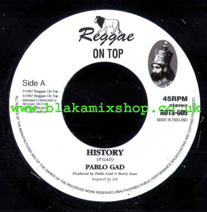 7" History/Dub PABLO GAD