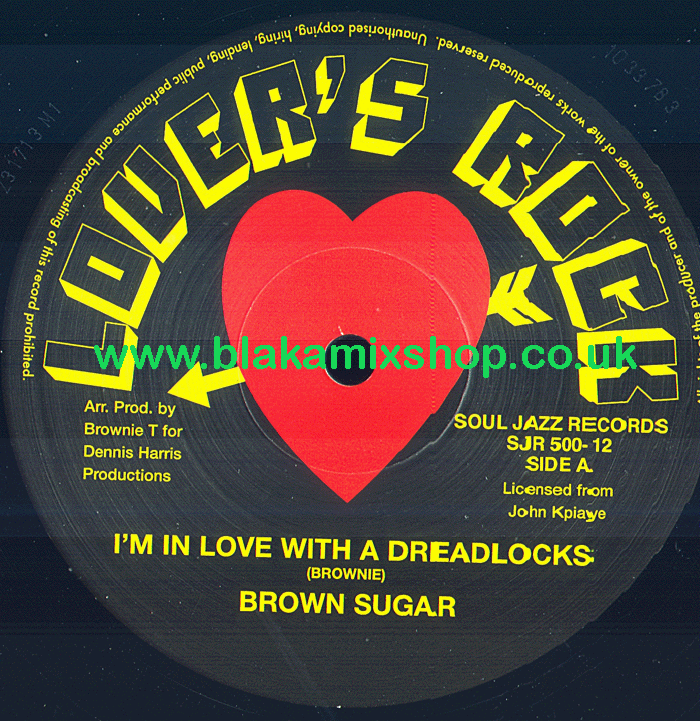 12" I'm In Love With A Dreadlocks/Instrumental BROWN SUGAR
