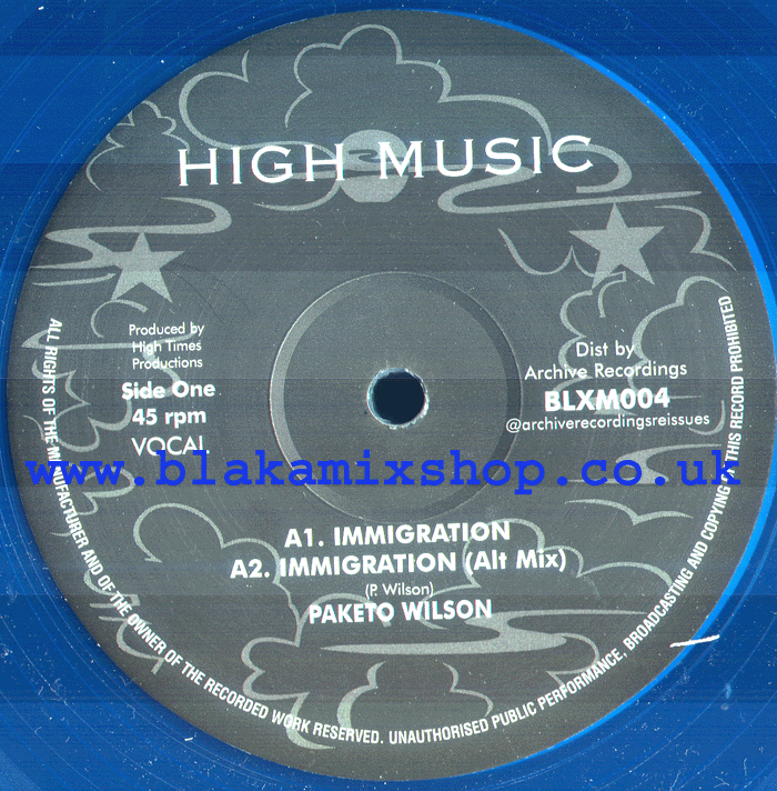12" Immigration [3 mixes]- PAKETO WILSON/High Time Players