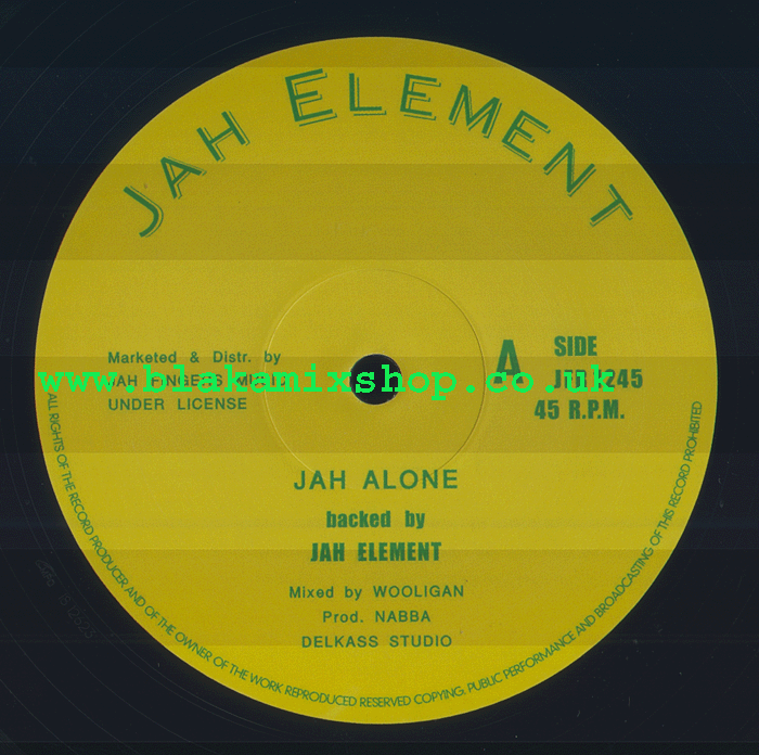 12" Jah Alone/Summer Time JAH ELEMENT