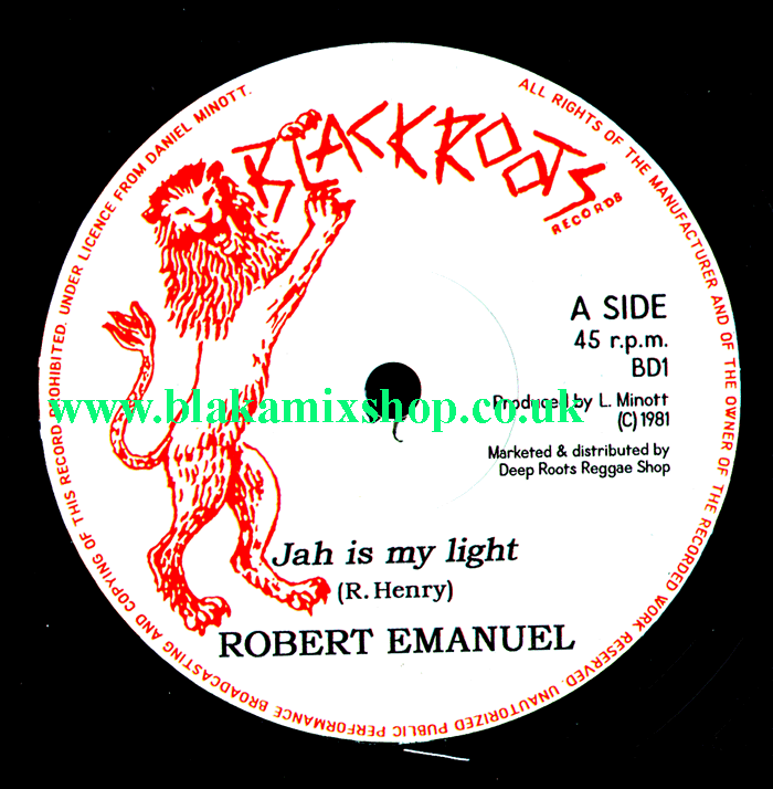 7" Jah Is My Light/Version ROBERT EMANUEL
