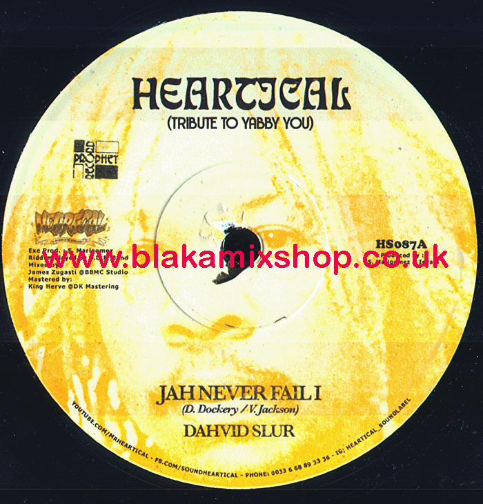 7" Jah Never Fail I/Walls Of Dub DAHVID SLUR/BDF BAND & JAMES