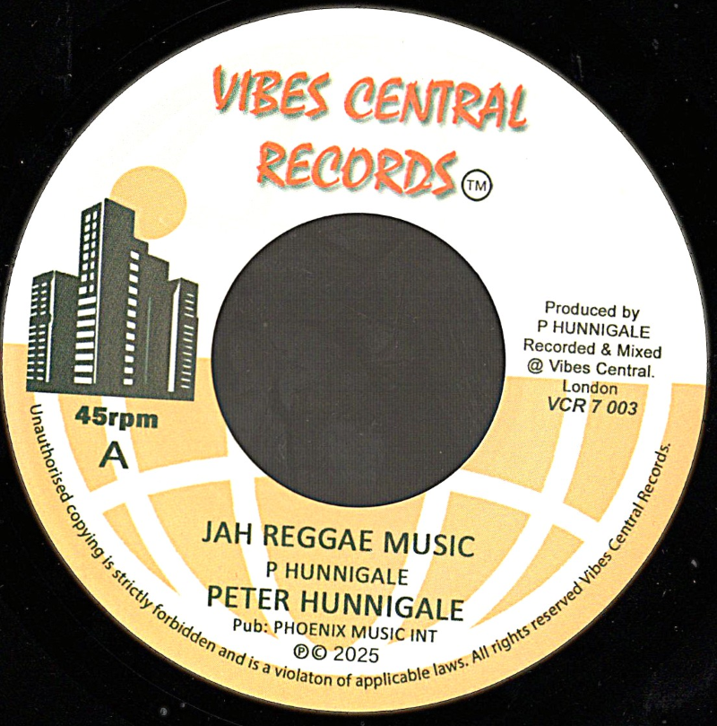 7" Jah Reggae Music/Jah Reggae Dub- PETER HUNNIGALE