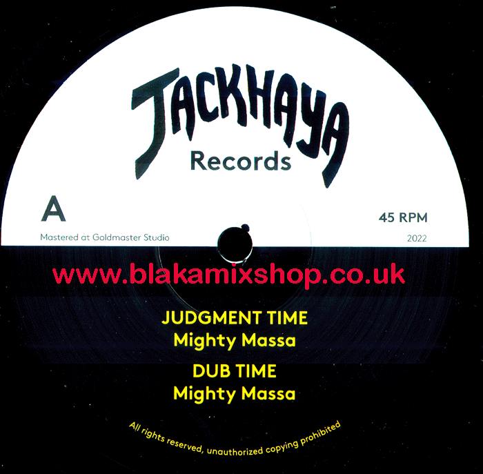 12" Judgement Time/Jah Warrior MIGHTY MASSA