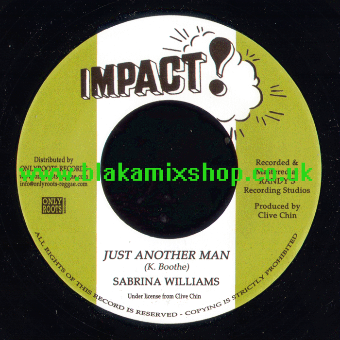 7" Just Another Man/Dub- SABRINA WILLAMS