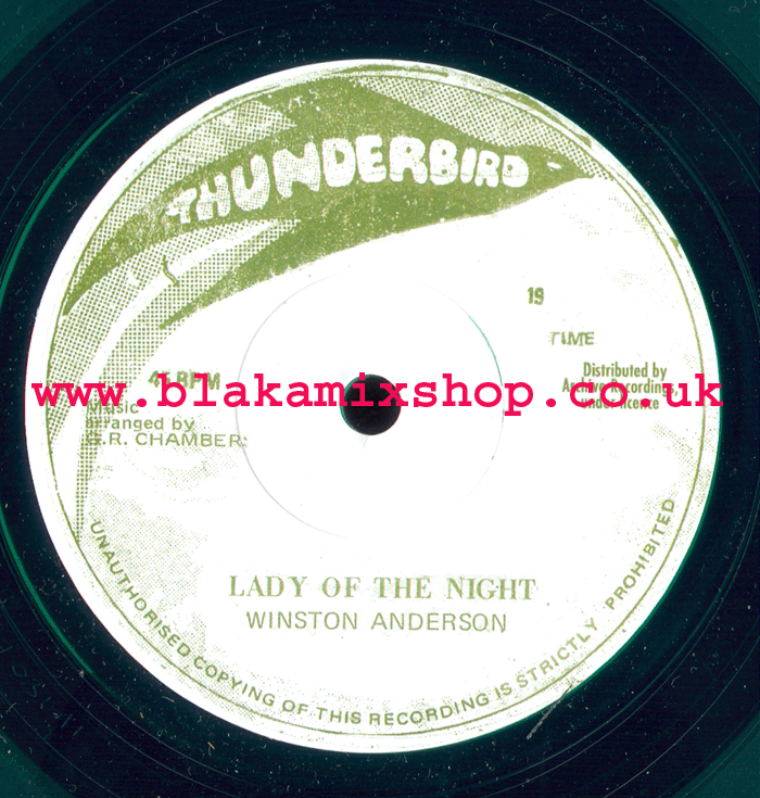 7" Lady Of The Night/Version WINSTON ANDERSON