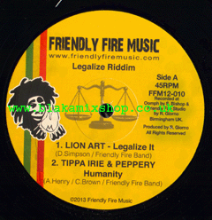 12" Legalize It EP LION ART/TIPPA IRIE & PEPPERY/YT/MURRY MAN