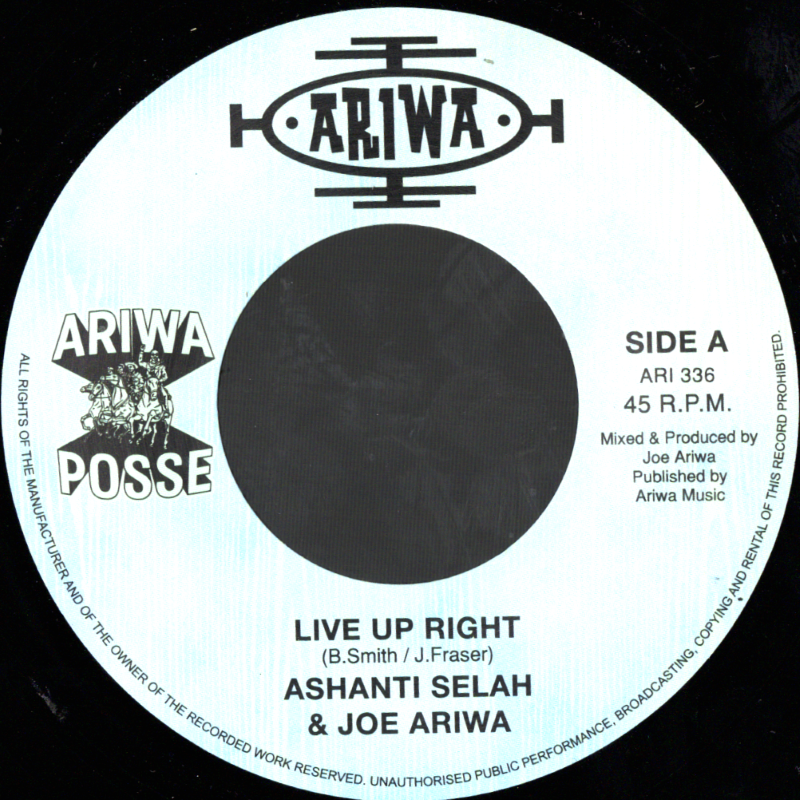 7" Live Up Right/Dub Upright- ASHANTI SELAH/JOE ARIWA