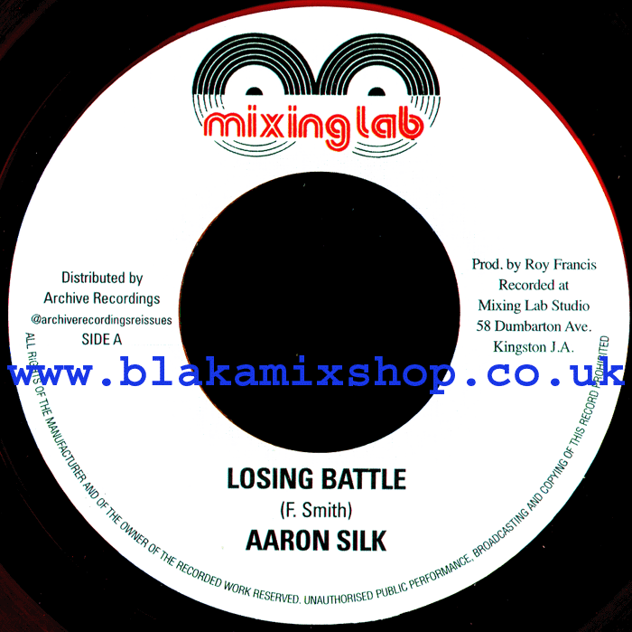 7" Losing Battle/Loosing Battle Version- AARON SILK