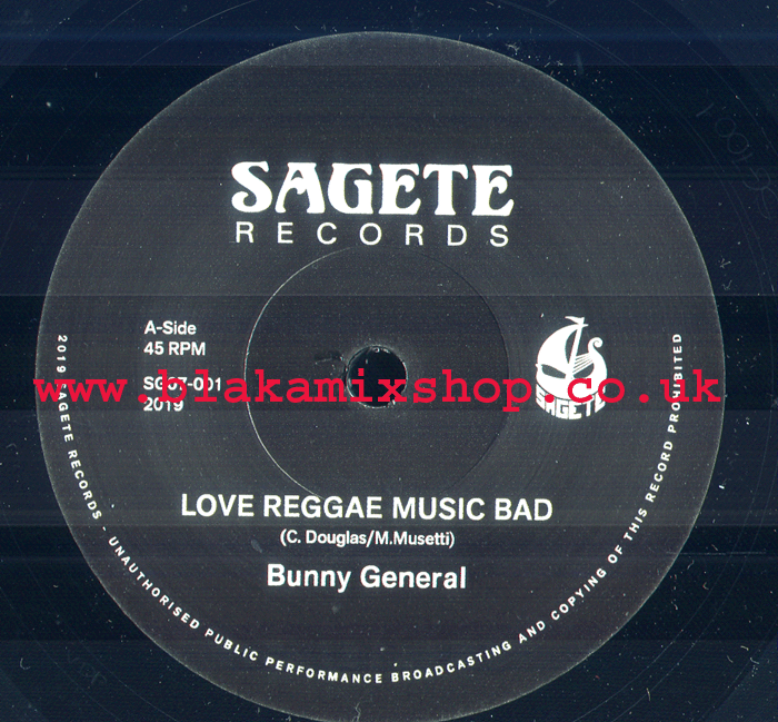 7" Love Reggae Music Bad/Version BUNNY GENERAL