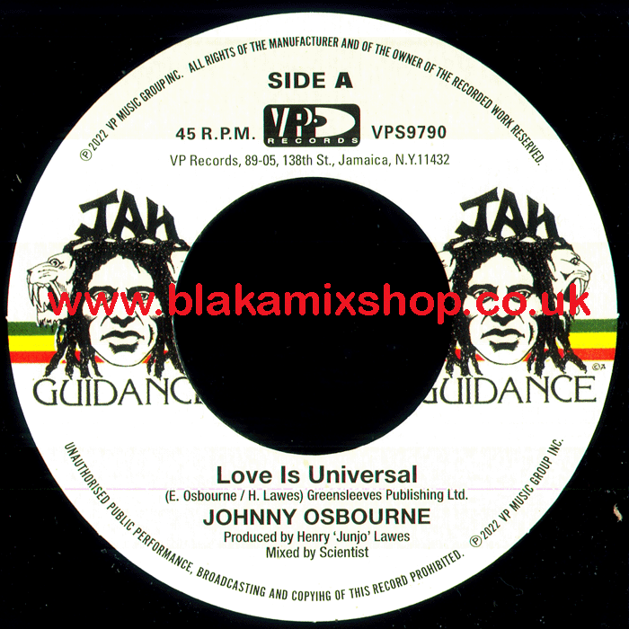 7" Love Is Universal/Dangerous Match One JOHNNY OSBOURNE/ROOTS