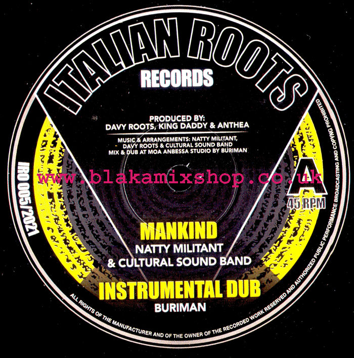 12" Mankind/Reborn NATTY MILITANT/CULTURAL SOUND CREW