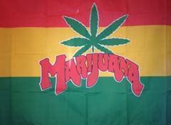 FLG Red Gold & Green Marijuana - LARGE FLAG