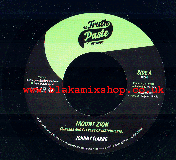 7" Mount Zion/Dub JOHNNY CLARKE