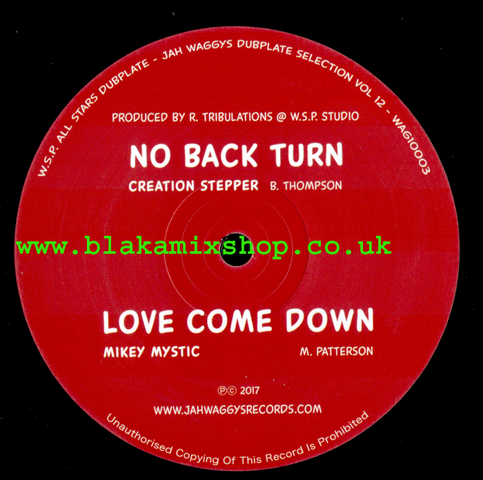 10" No Back Turn/Love Come Down CREATION STEPPER/MIKEY MYSTIC