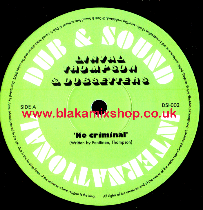 12" No Criminal/Dub LINVAL THOMPSON & DUBSETTERS