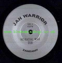 7" No Racial War/Version- JAH WARRIOR