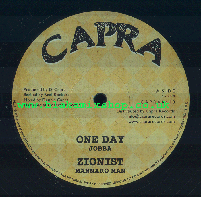 12" One Day/Zionist/One Dub- JOBBA/MANNARO MAN/DENNIS CAPRA/REAL