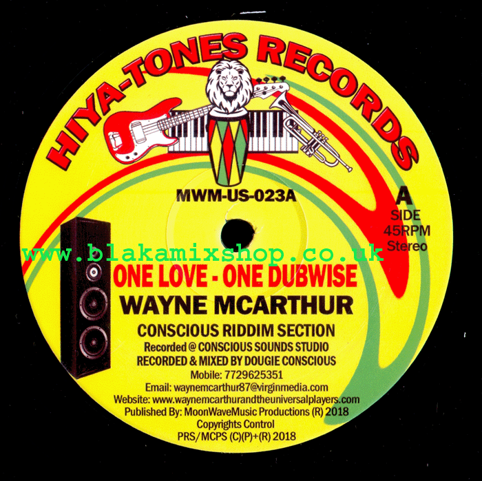 12" One Love/Rastafari Children- WAYNE McARTHUR
